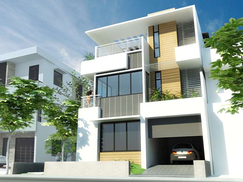 Mẫu sơn nhà phố hiện đại