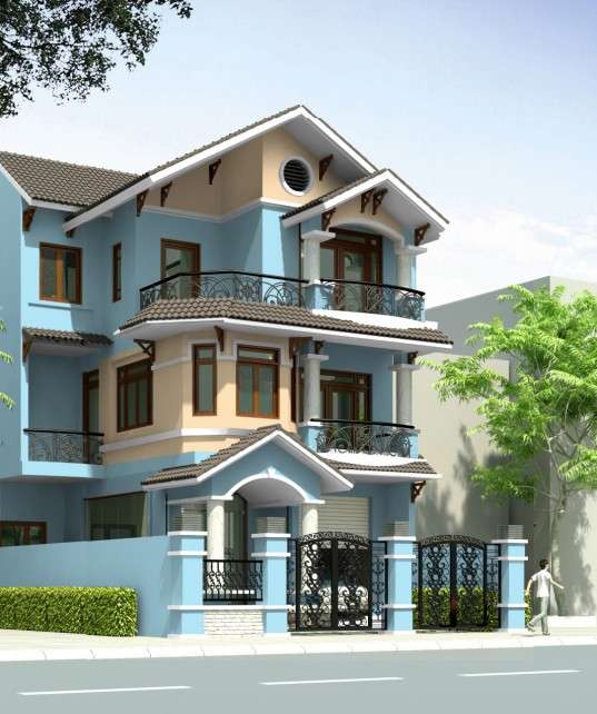 Phối màu xanh và màu da người