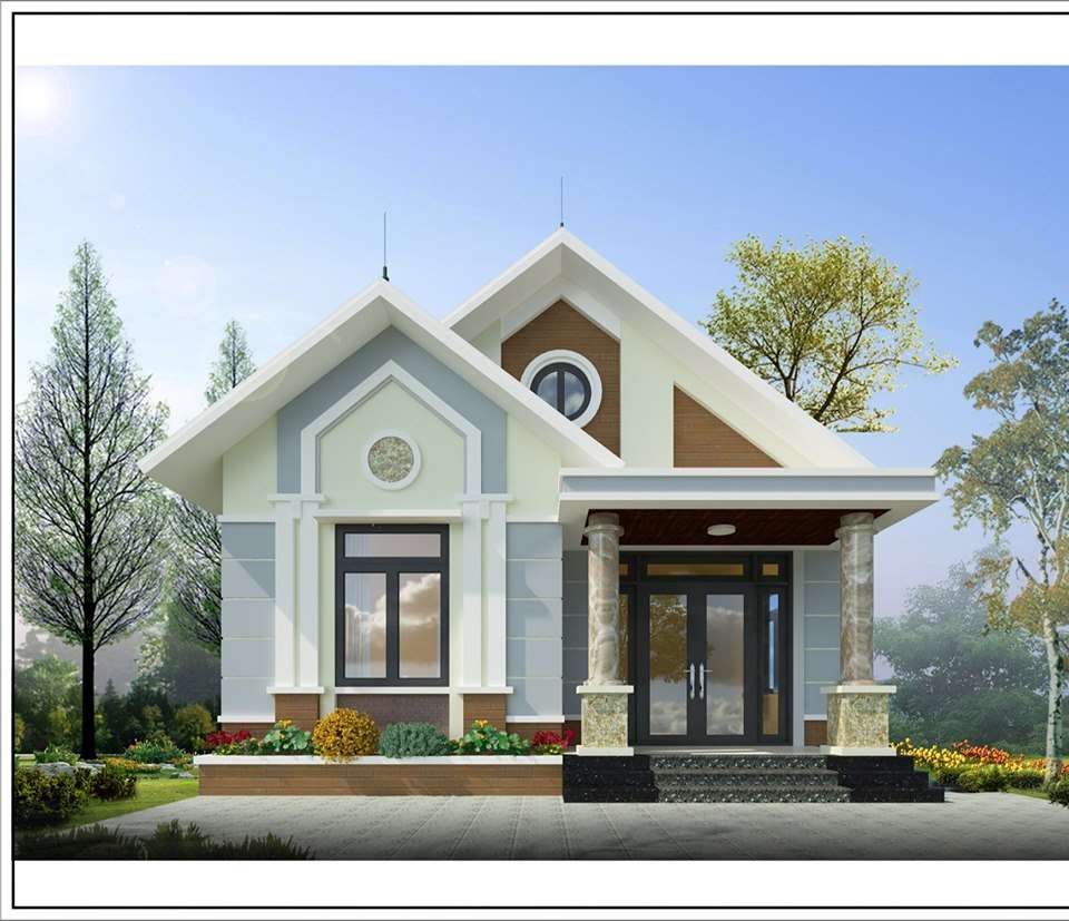 Mẫu nhà cấp 4 mái thái hiện đại