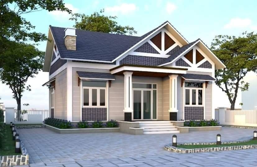 Nhà cấp 4 mái thái ở nông thôn