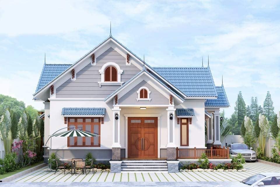 Nhà cấp 4 mái thái kiểu biệt thự mini