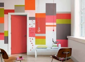 Các bước đơn giản để sơn tường 2 màu kẻ sọc độc đáo