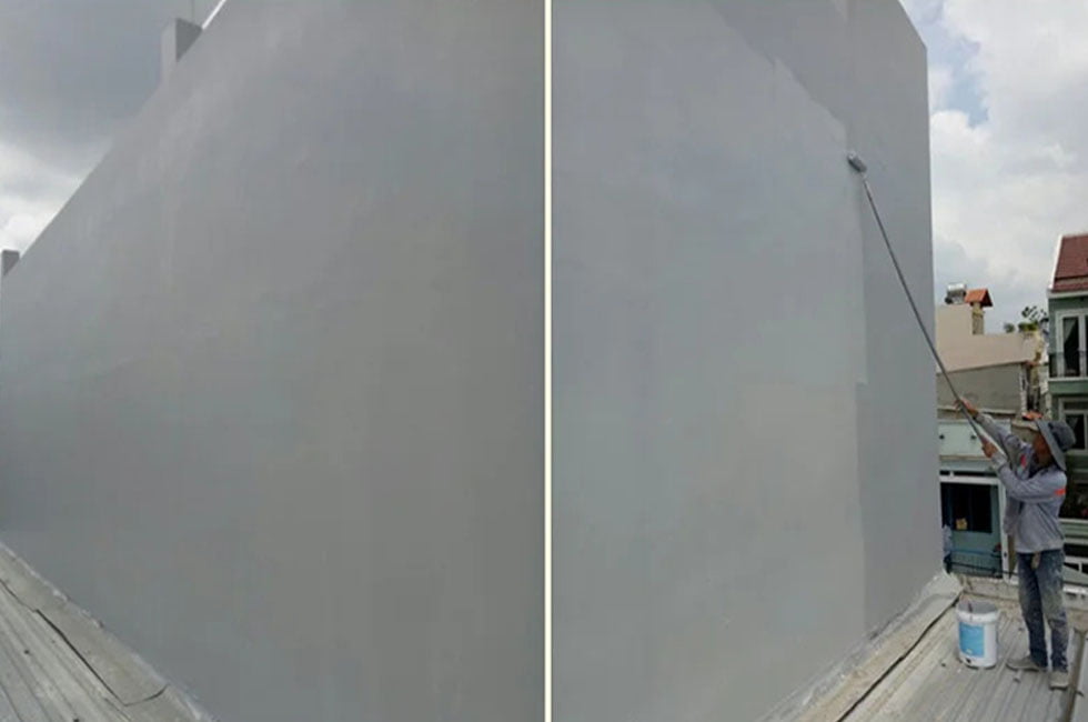 Giá sơn chống thấm pha xi măng