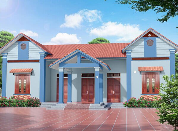 Một số nguyên tắc cần biết khi phối màu sơn nhà cấp 4 đẹp 2022 -