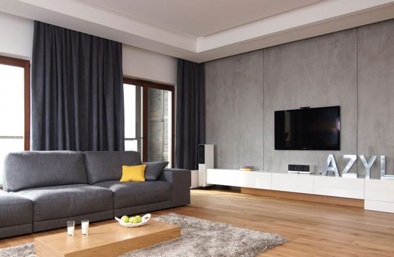 Sơn nhà màu trắng sứ kết hợp với màu tối