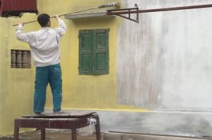 cách pha vôi ve cách quét vôi tường đúng cách