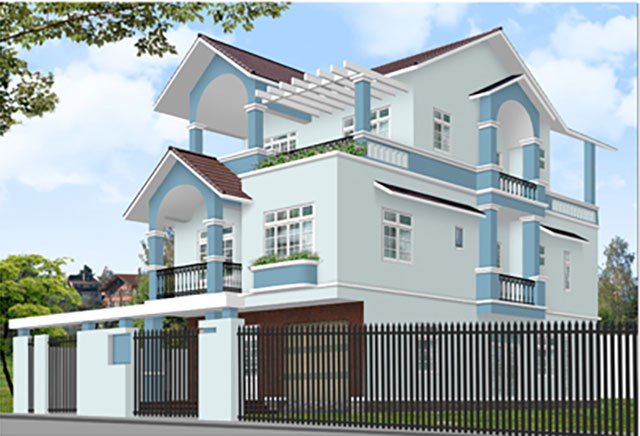 màu sơn nhà hướng Tây