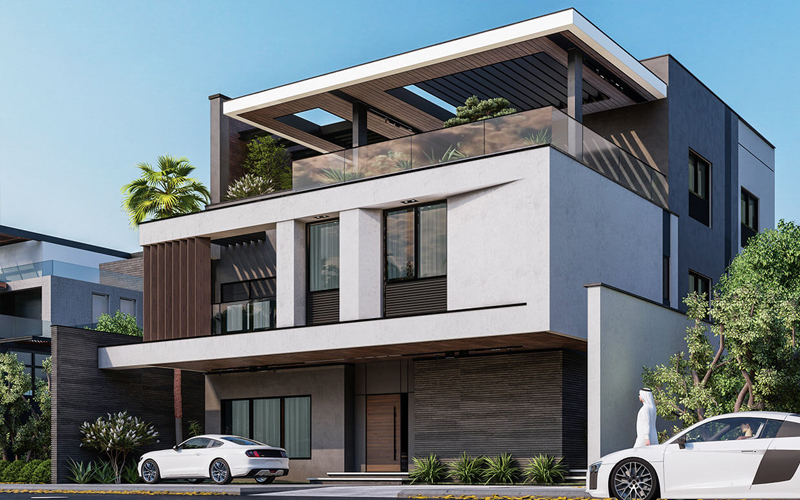 cách phối màu sơn mặt tiền đẹp