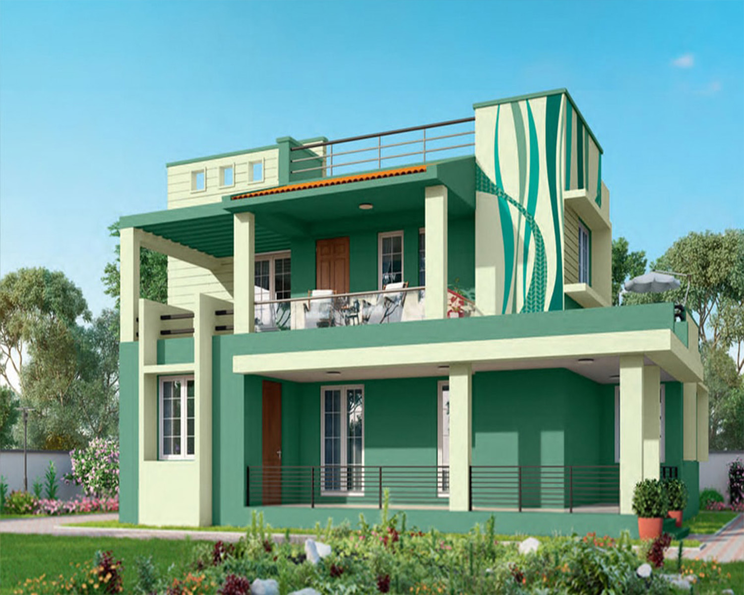 Những lưu ý khi chọn sơn nhà màu xanh