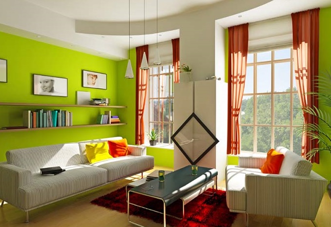 Cách phối sơn nhà màu Đỏ