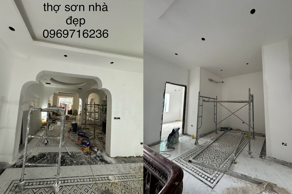 Màu sơn nhà hai tầng đẹp