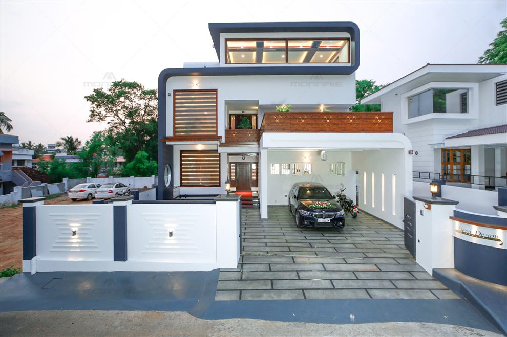 Sơn màu xanh và trắng trong nội ngoại thất