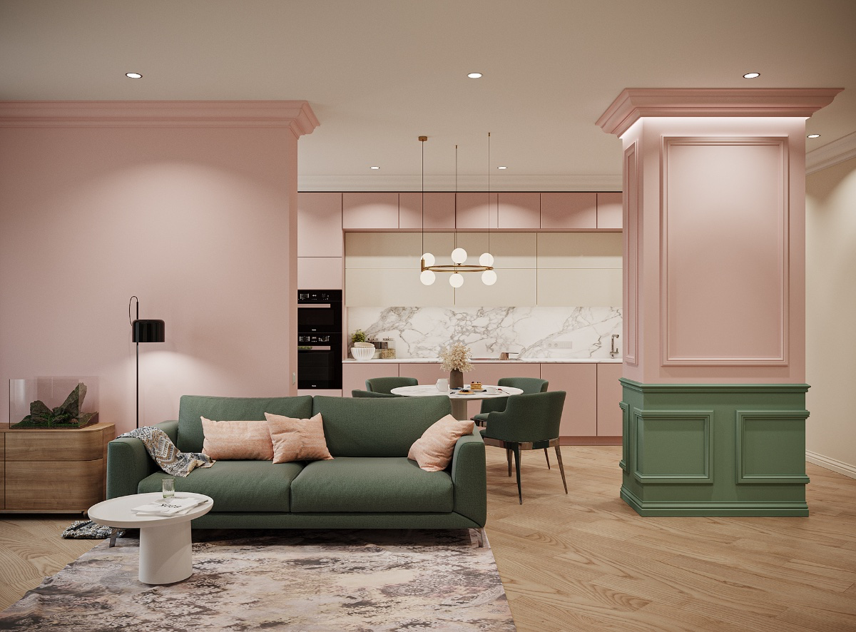 Sự kết hợp của những tông màu pastel