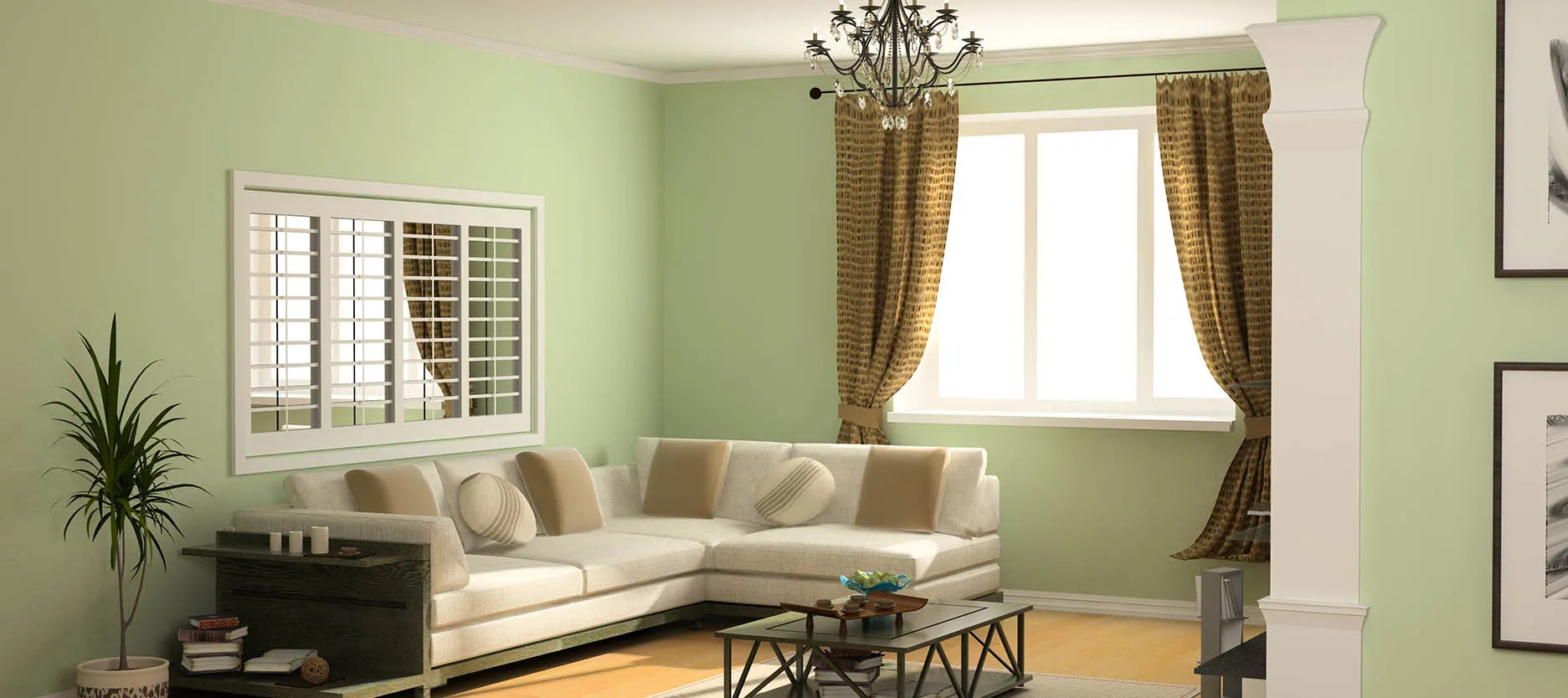 Sự kết hợp Sơn màu xanh thời thượng cho bức tường nhà bạn