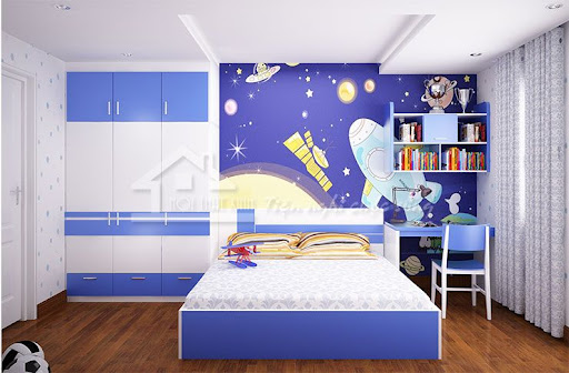 Sự kết hợp Sơn màu xanh thời thượng cho bức tường nhà bạn