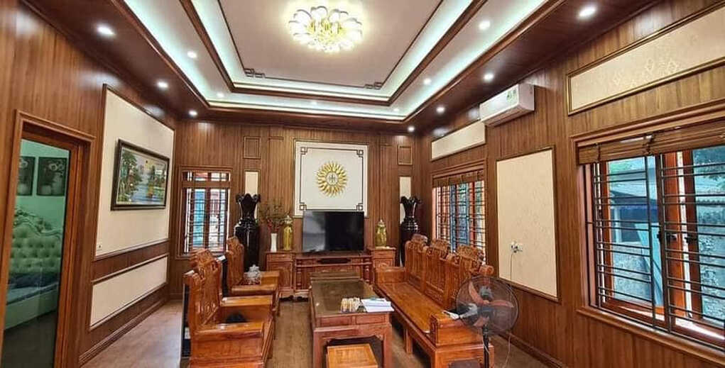 Các ý tưởng thiết kế trần nhà bằng PVC cho phòng khách phong cách
