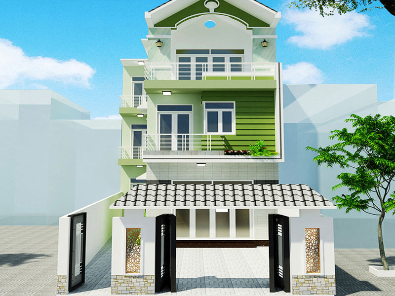 TOP 5 cách phối màu sơn mặt tiền nhà ống, nhà phố đẹp mê hồn