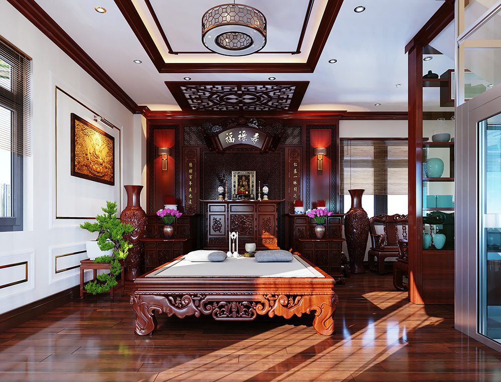Sự kết hợp màu sơn cho phòng thờ đẹp nhất chuẩn phong thủy