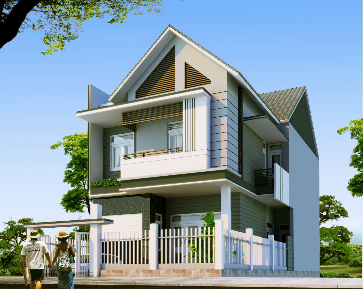 Cách phối màu sơn mặt tiền nhà được ưa chuộng nhất hiện nay