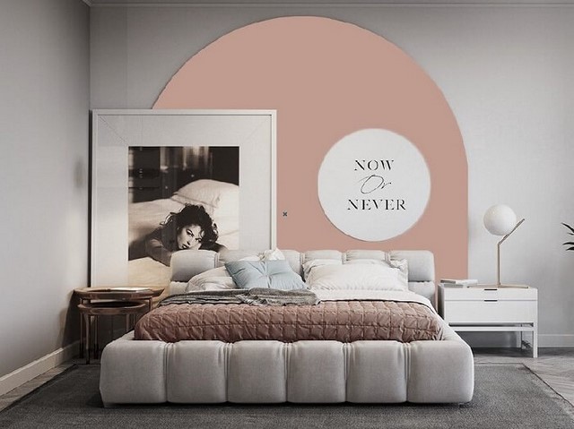 Sơn phòng ngủ 2 màu đẹp sang chuẩn