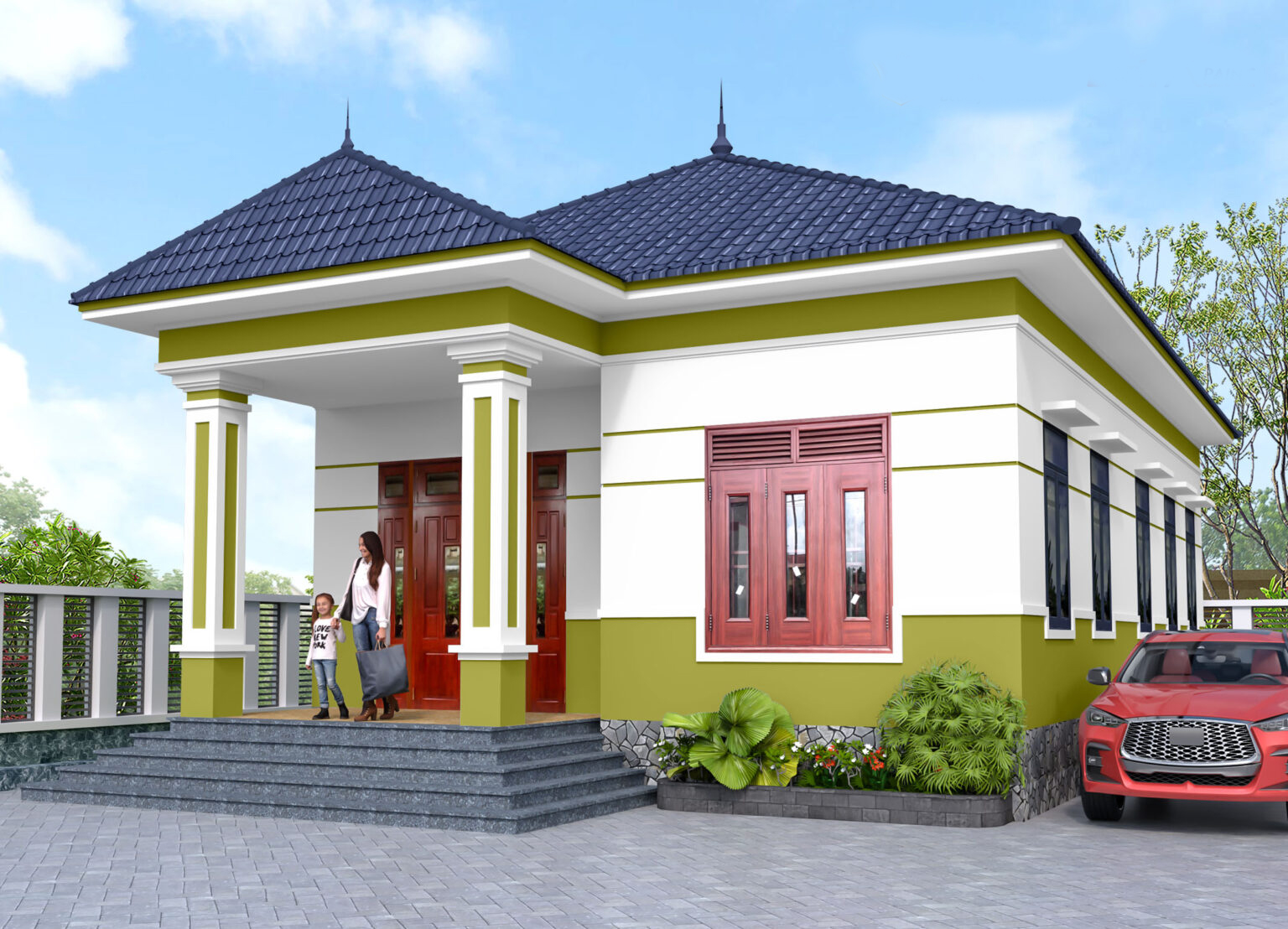 Màu sơn nhà cho người mệnh Mộc