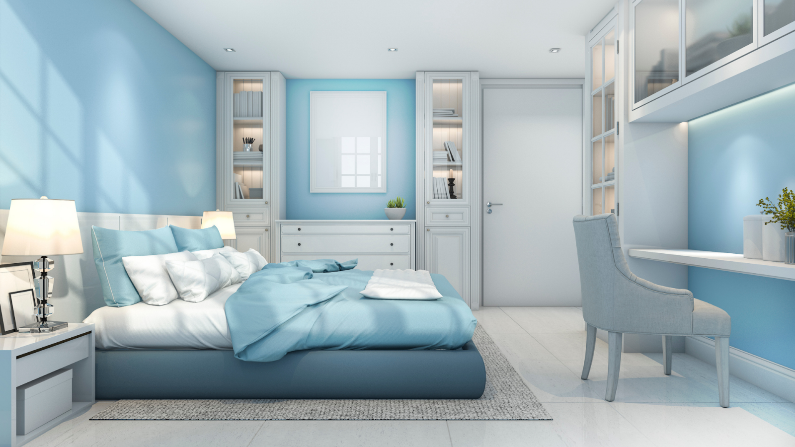 Khám phá vẻ đẹp Sơn nhà màu xanh lam