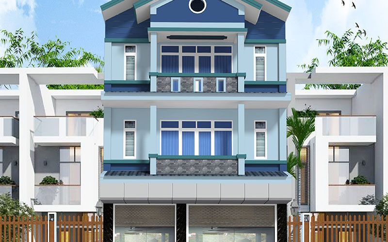 Sơn nhà màu ghi xanh