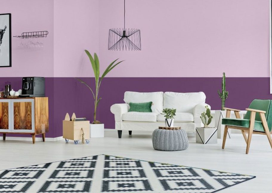 Sơn nhà màu tím khoai môn