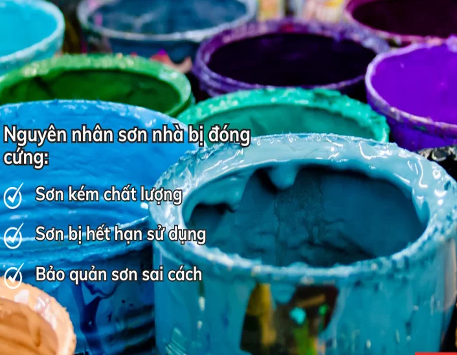 Tại sao sơn bị đóng cứng?