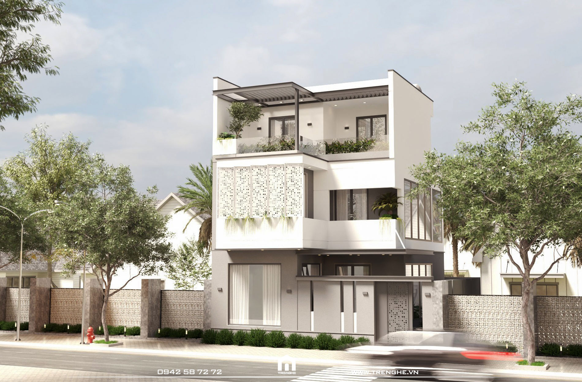 Màu sơn ngoại thất cho người mệnh Kim