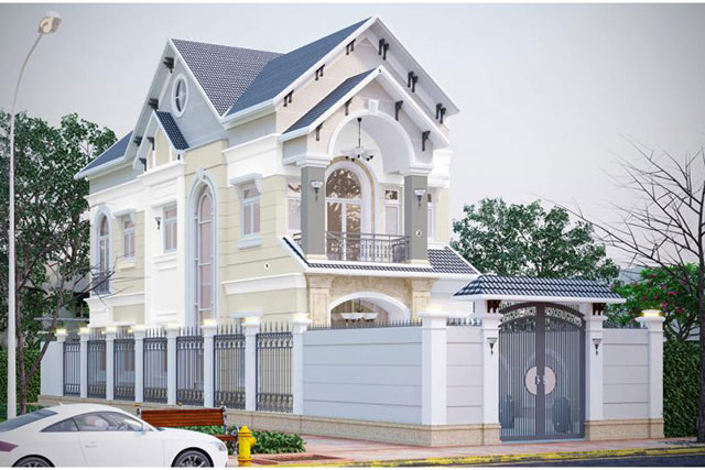 Màu sơn ngoại thất hợp mệnh Thủy