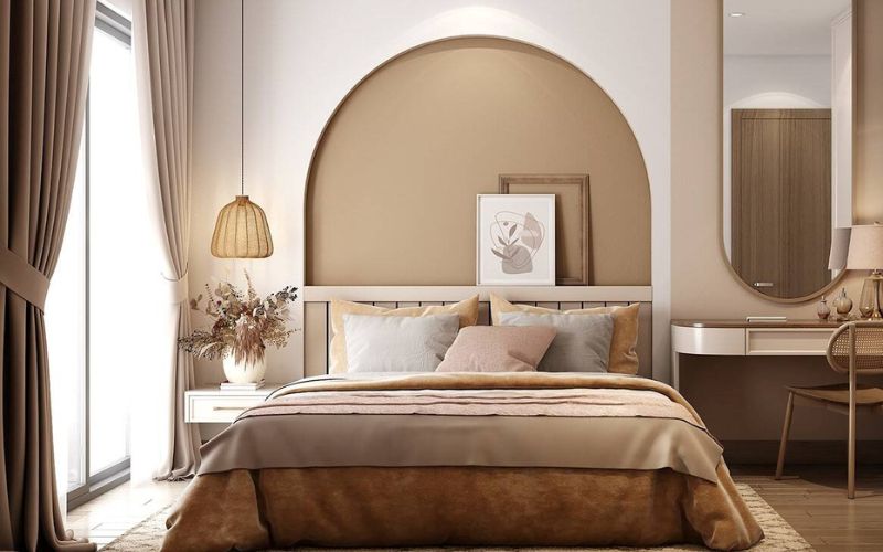 Cách phối 2 màu sơn tường phòng ngủ