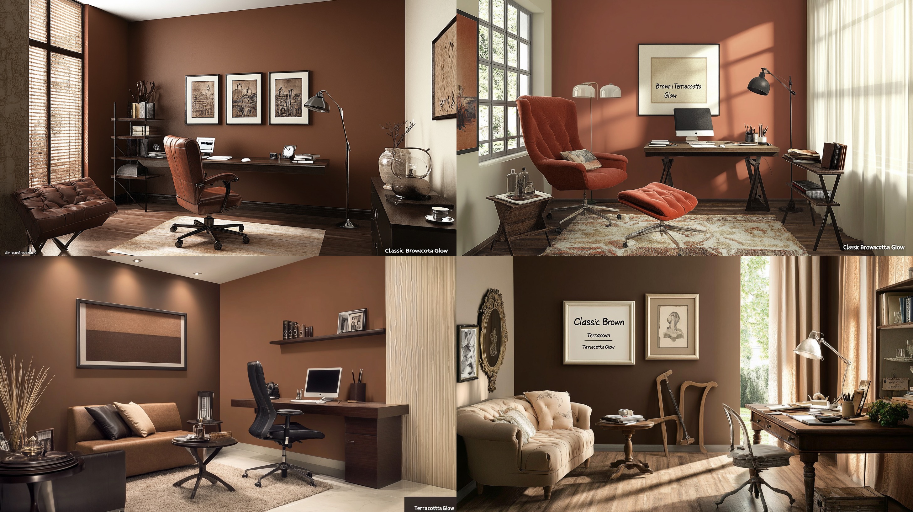 Sơn hai màu cho tường phòng làm việc